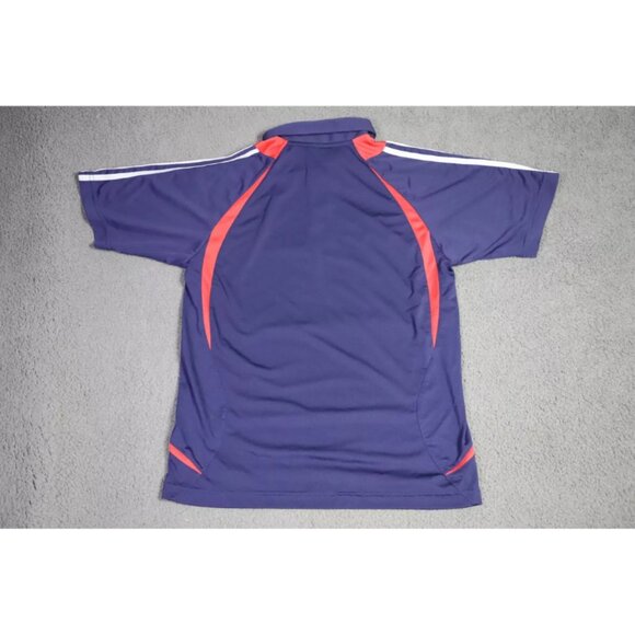 Adidas Golf Polo Shirt Men L Blue/Red Activewear Point Collared Logo Embroidered - Picture 6 of 9